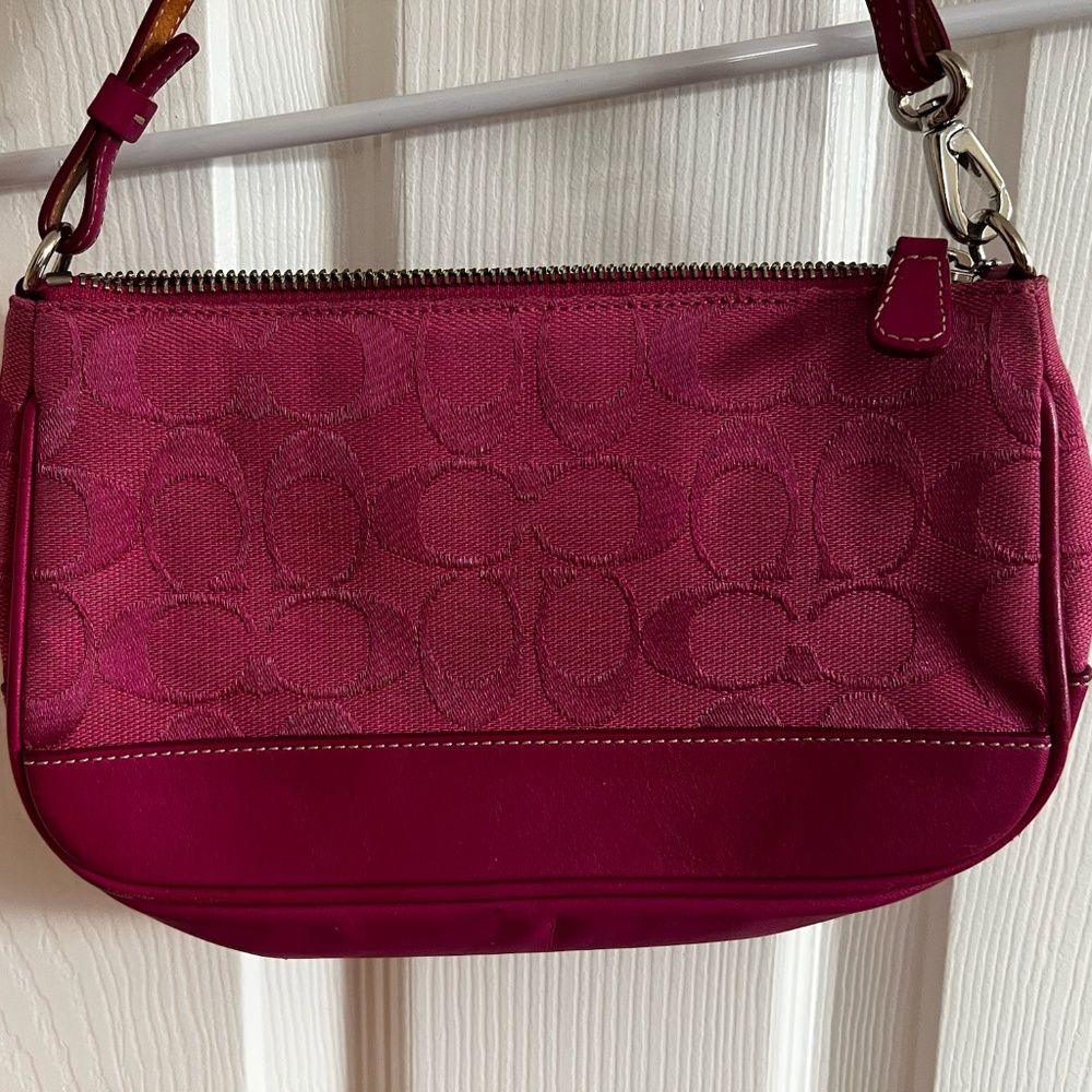Vintage Y2K Coach Pink Demi Baguette Shoulder Bag